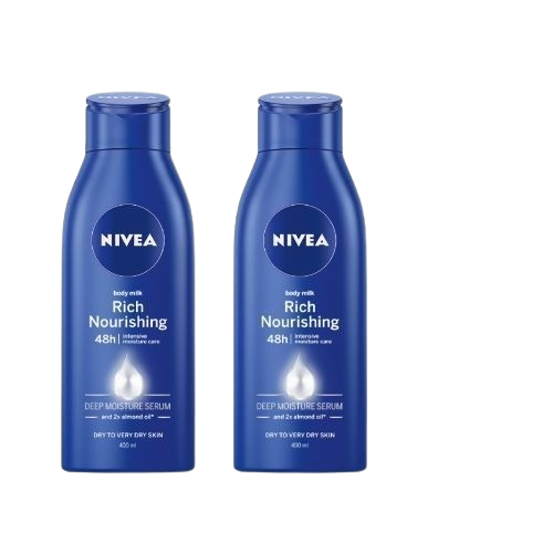 NIVEA Rich Nourishing Body Lotion For Women - 400ml (Pack Of 2) 