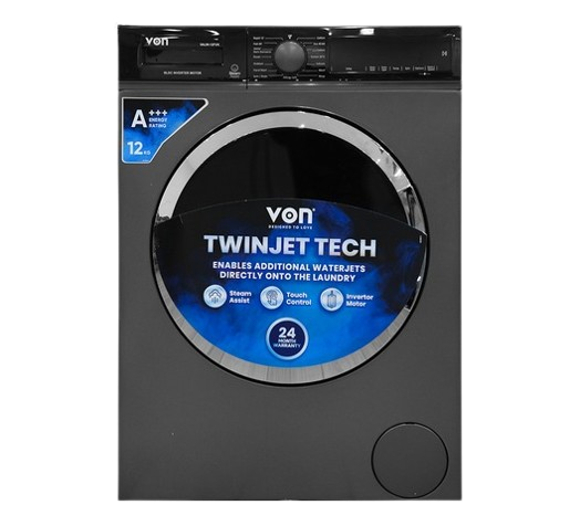 Von VALW-12FVK Front Load Washing Machine - 12KG