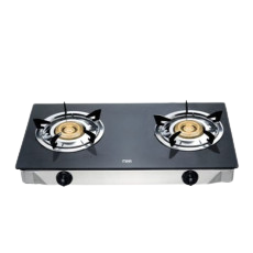 Gas Stove, Glass Top, Double Burner, B