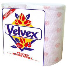 Velvex Kitchen Towel Printed Twin Pack