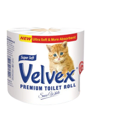Velvex Toilet Paper White 40 Rolls Wra
